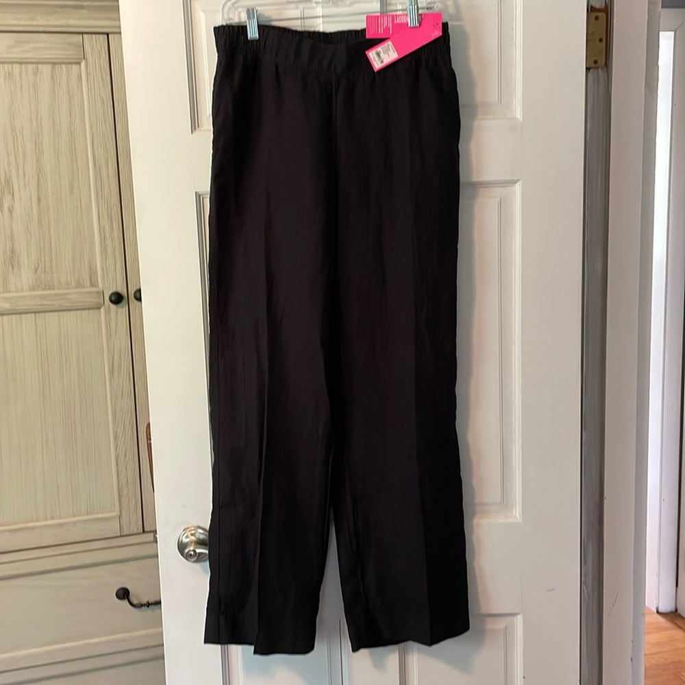 NWT Lilly Pulitzer black linen pants, small
